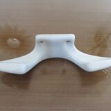 Double hook in white porcelain Art Deco style