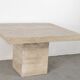 1970s Midcentury Italian Marble Minimalist Geometric Table