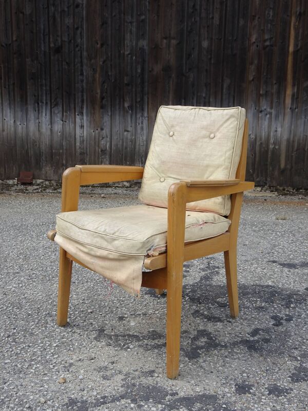 Chaise bridge modèle FS 106 de Pierre Guariche, édition Airborne, vers 1950