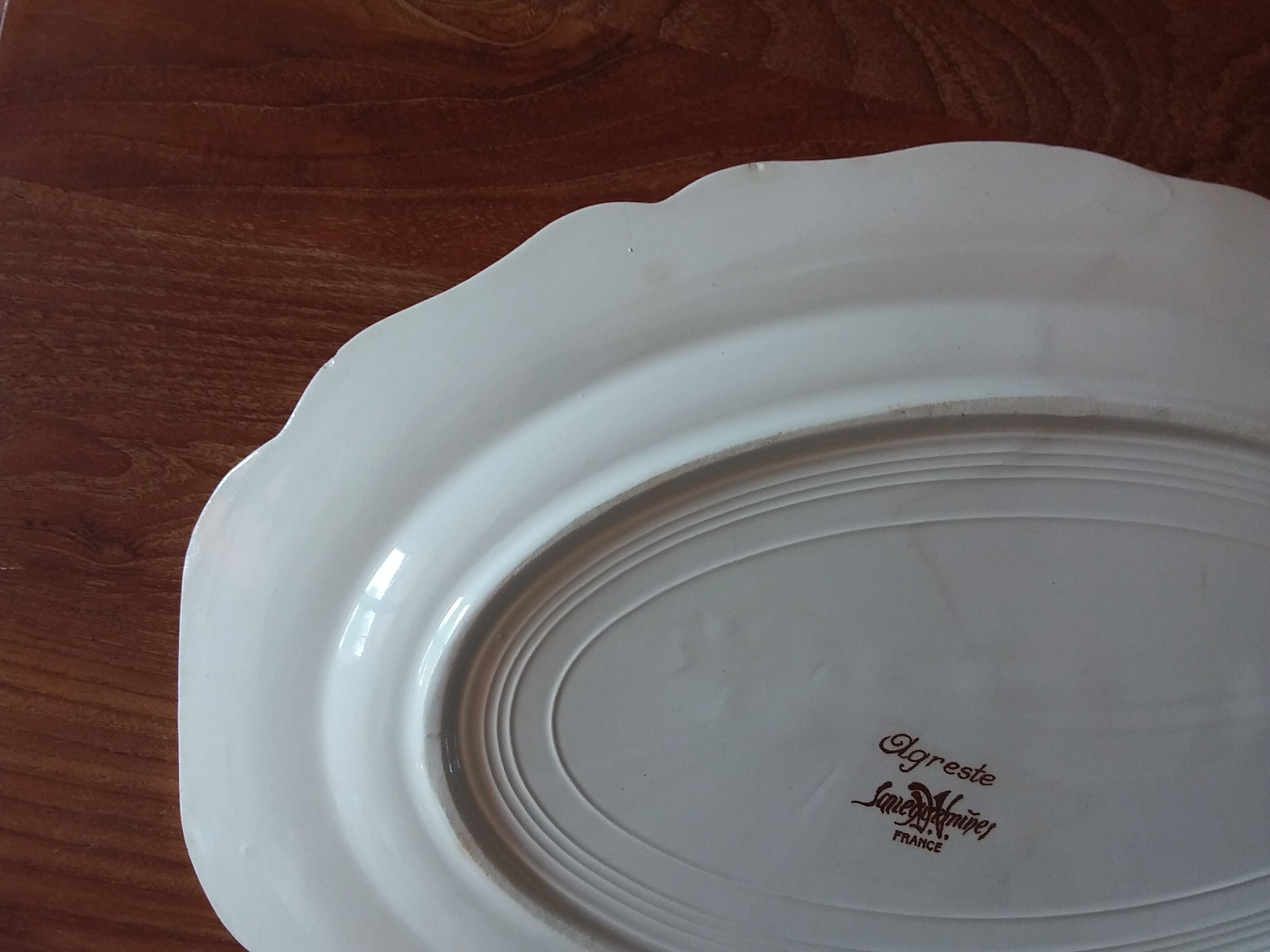 Lot 2 dishes Sarreguemines model Agreste