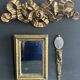 Ancient carved wooden fronton, Louis XVI bow, 19th century.