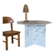 Table à manger en marbre