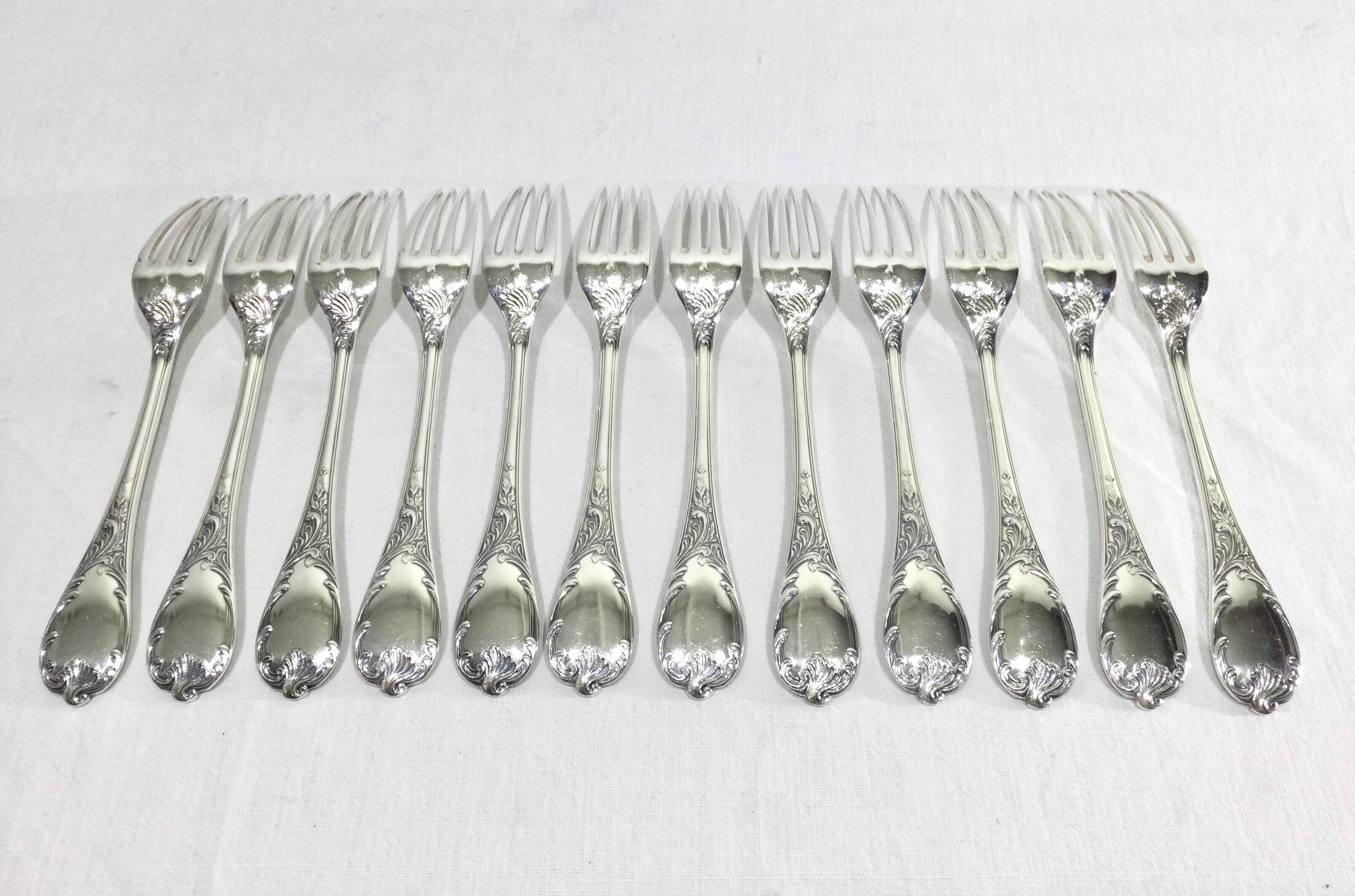 Christofle – 49-piece cutlery set Marly model