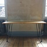 Banc en bois et pieds métalliques