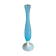 Vase soliflore in opaline turquoise blue color and white foot 24 cm
