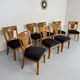 Set of 8 19th century Biedermeier art deco chairs in walnut with new upholstery