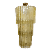 Majestic and Monumental Golden Murano Glass Chandelier, Italy 1970s - 1980s