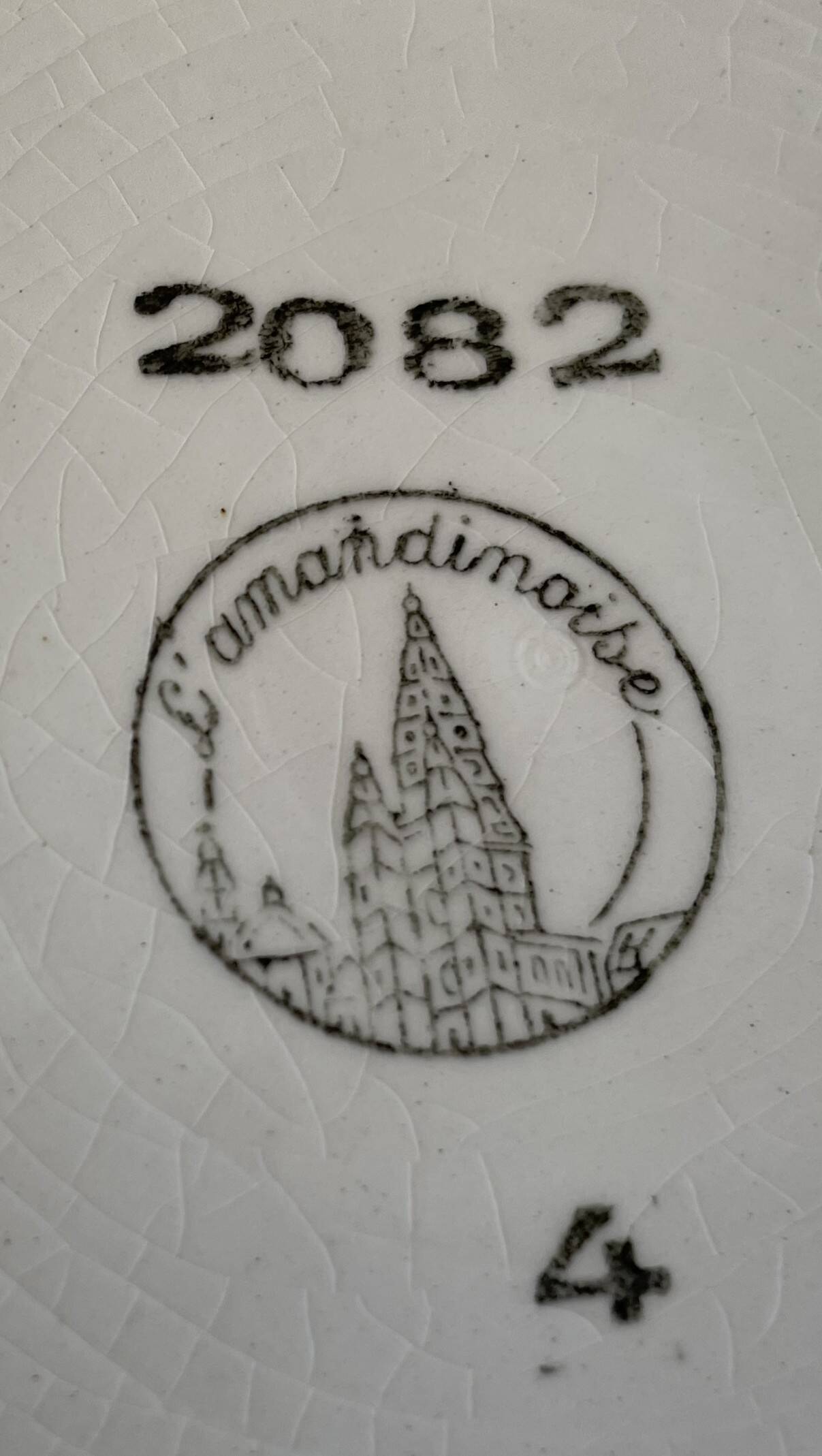 6 large antique deep plates in Saint-Amand earthenware (Nord)