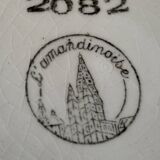 6 large antique deep plates in Saint-Amand earthenware (Nord)