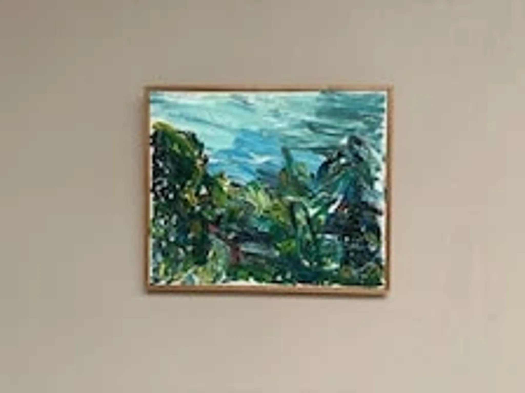 Original Swedish Oil on Canvas – “Lush Landscape” – Signed – Vintage & Framed