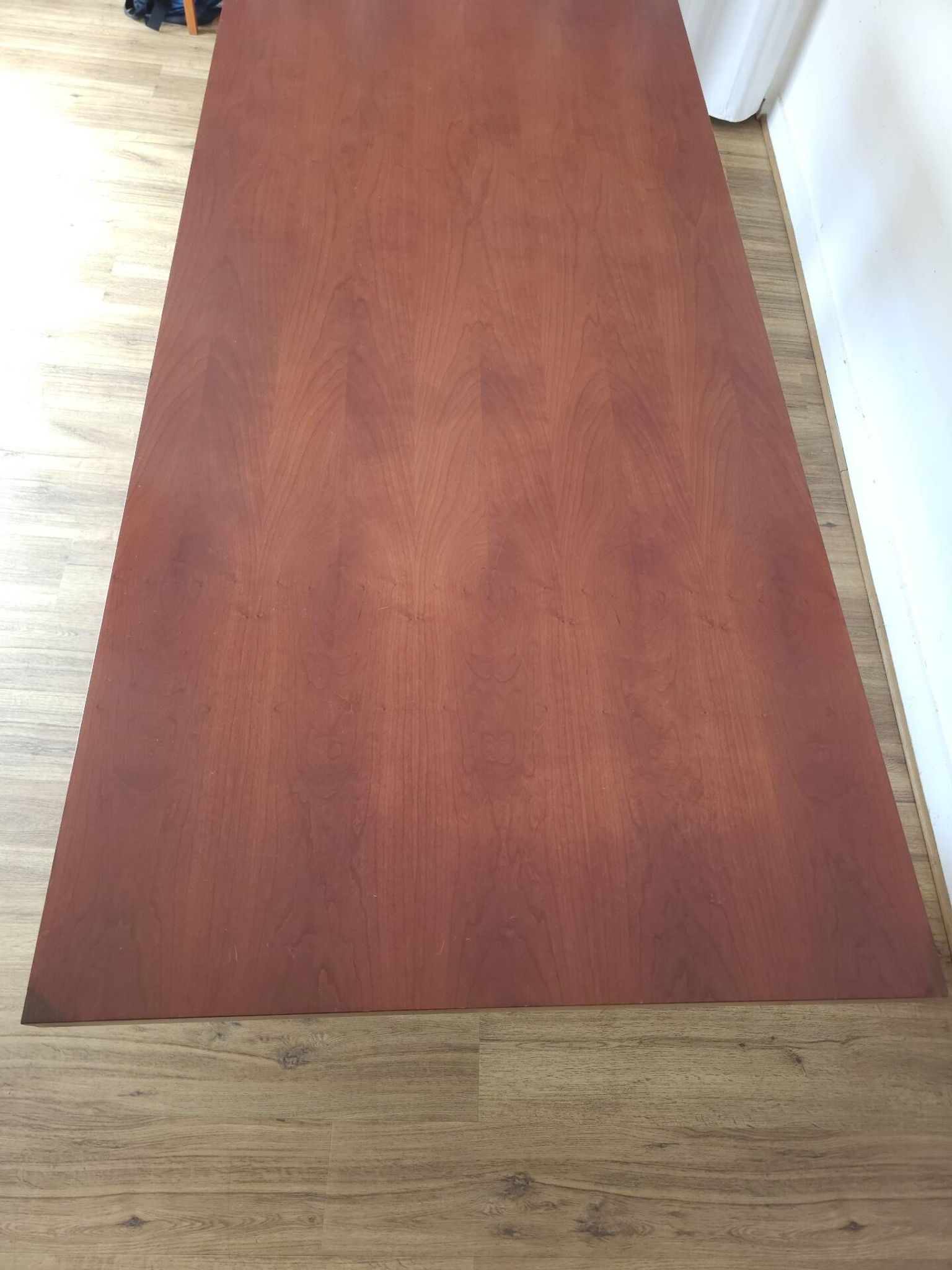Large vintage cherry wood dining table, Taliesin 608.