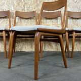 Set of 5 Boomerang chairs Alfred Christensen Slagelse Møbelværk teak 60s 70s