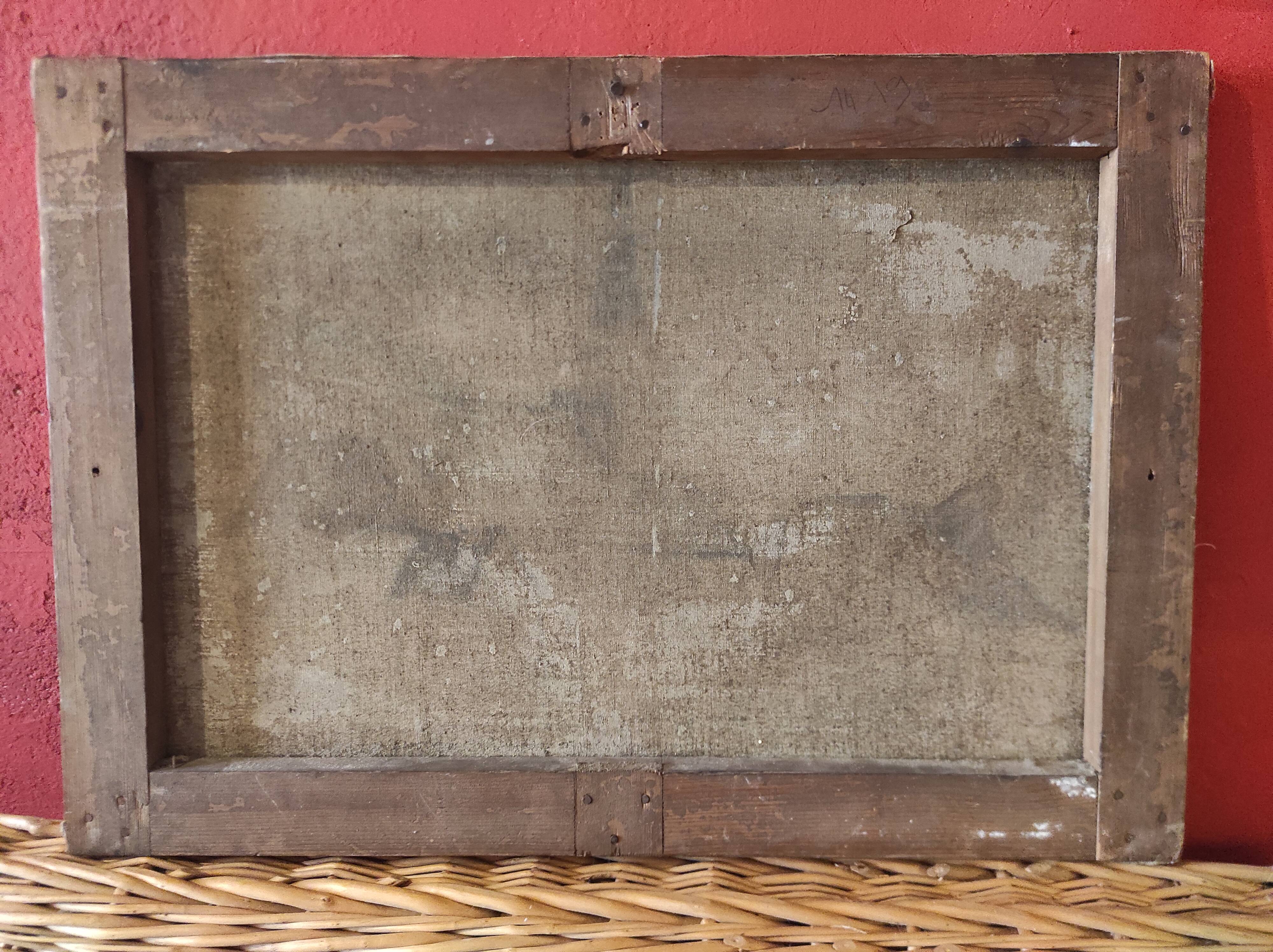 French vintage oil painting