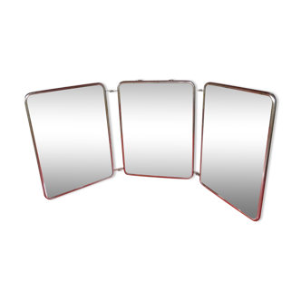 Miroir de barbier triptyque