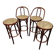 Set of 4 vintage cane bistro stools