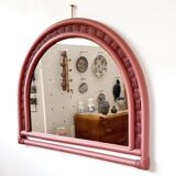 Miroir en bambou terracotta