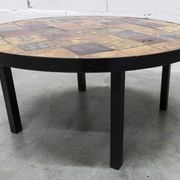 Table basse ronde céramique de Jean Gregorieff
