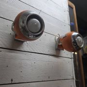 Paire d'appliques vintage eyeball des années 70
