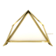 Golden brass Pyramidal table lamp, Christos, Italy 1970