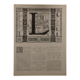 Lithographie sur la lettre L