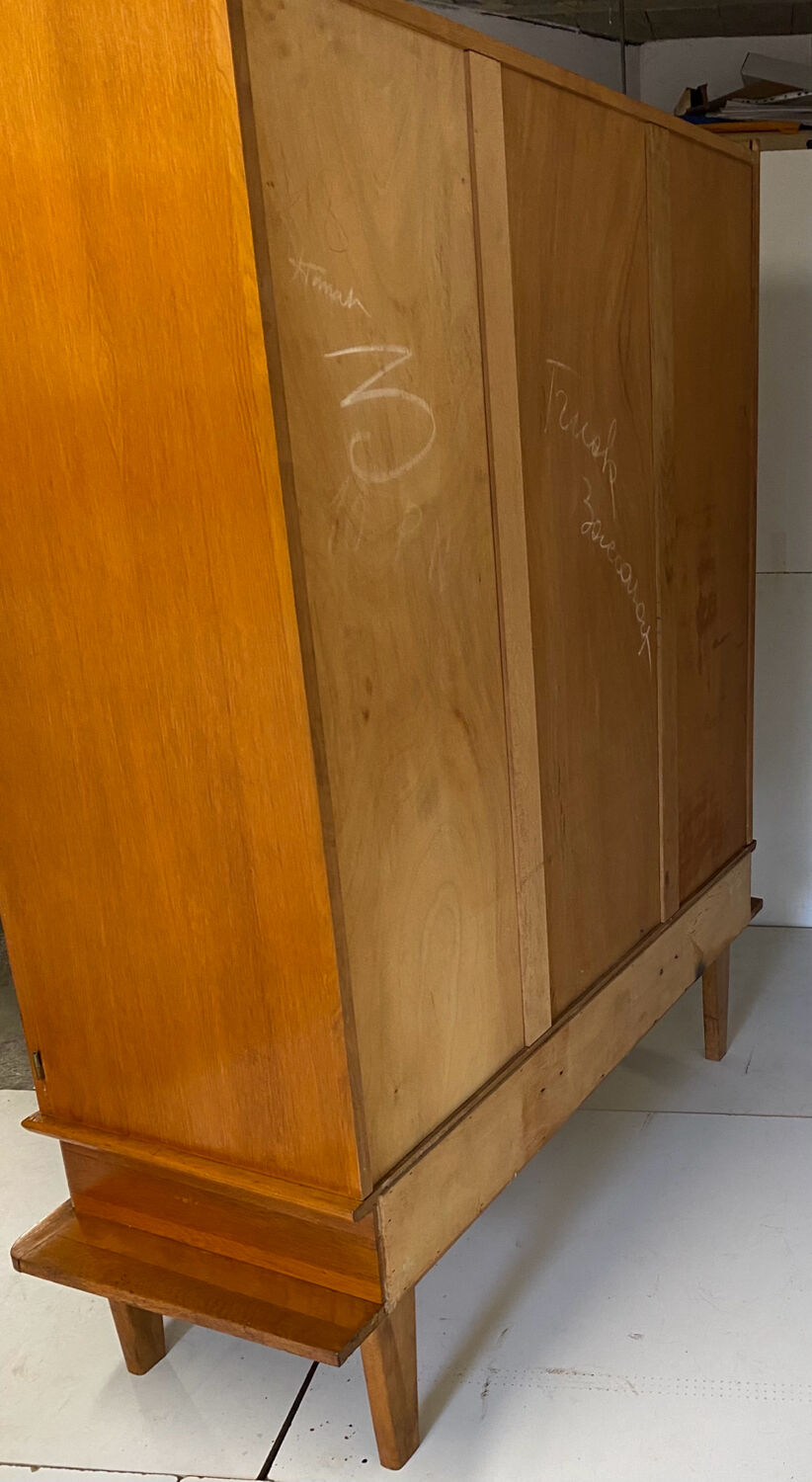 Vintage wardrobe with compass feet from the 60s