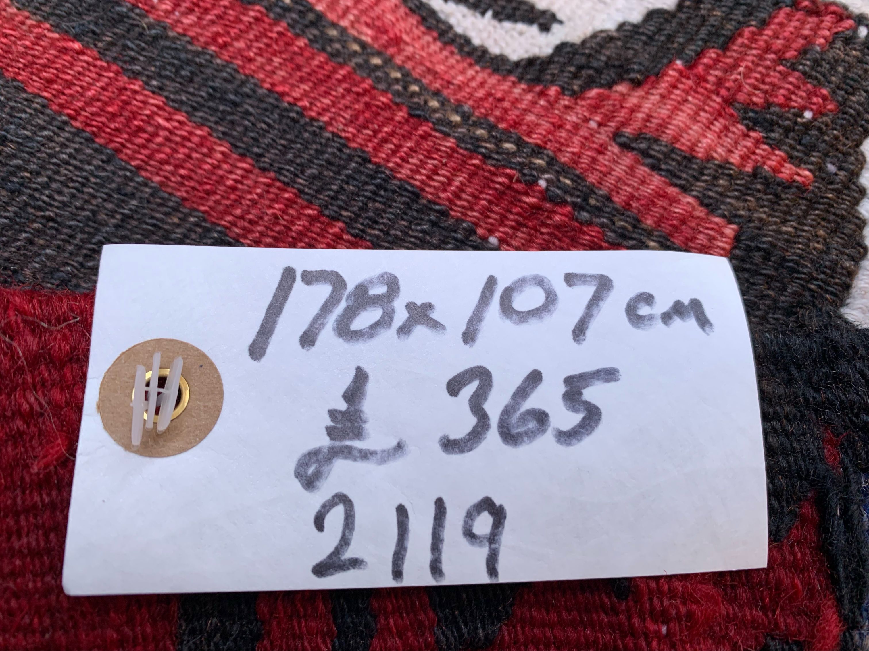 Medium Vintage Turkish Kilim Rug 178x107 cm Wool Kelim