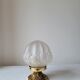 Art deco lamp in bronze and frosted glass