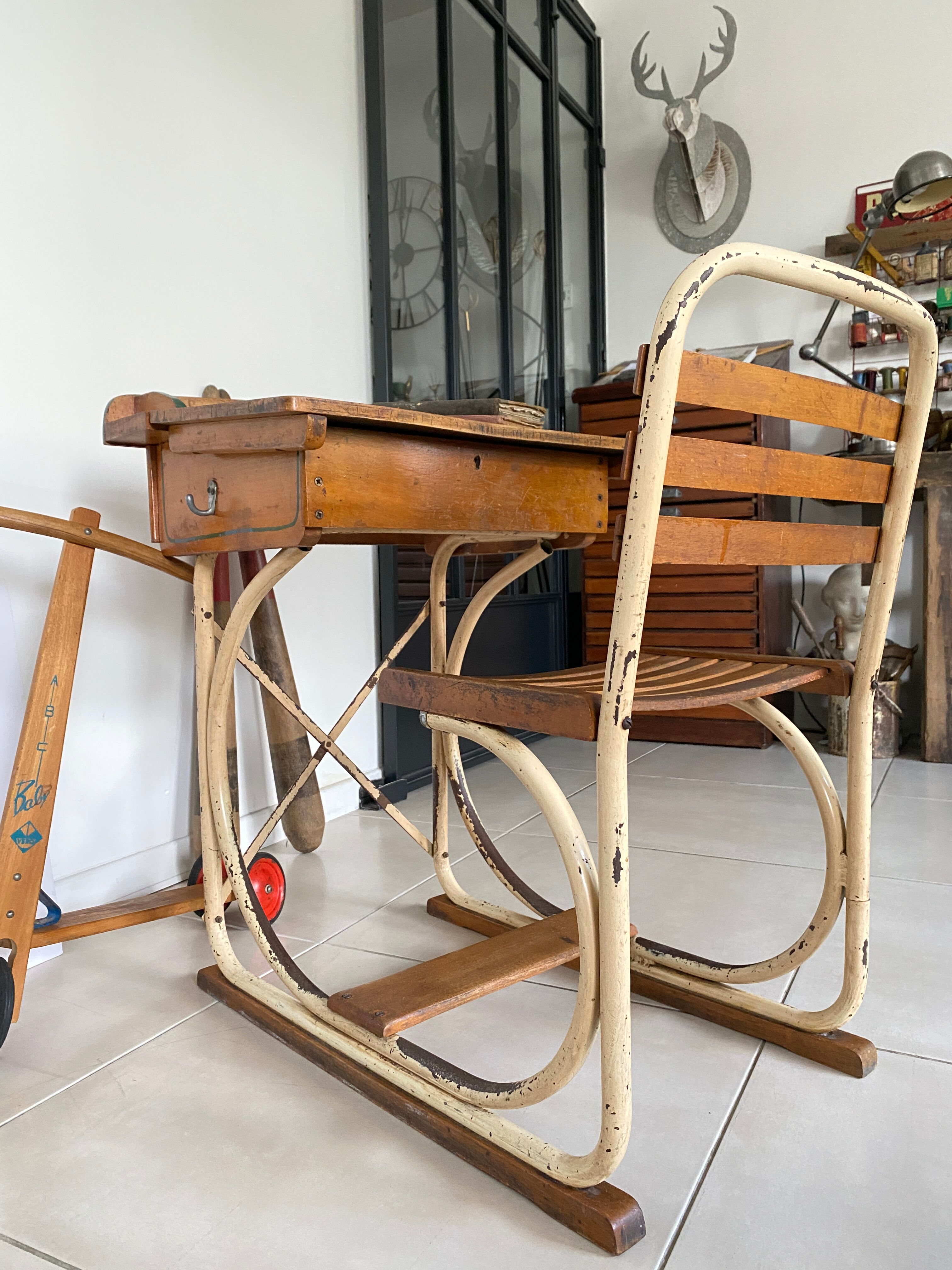 Vintage school desk