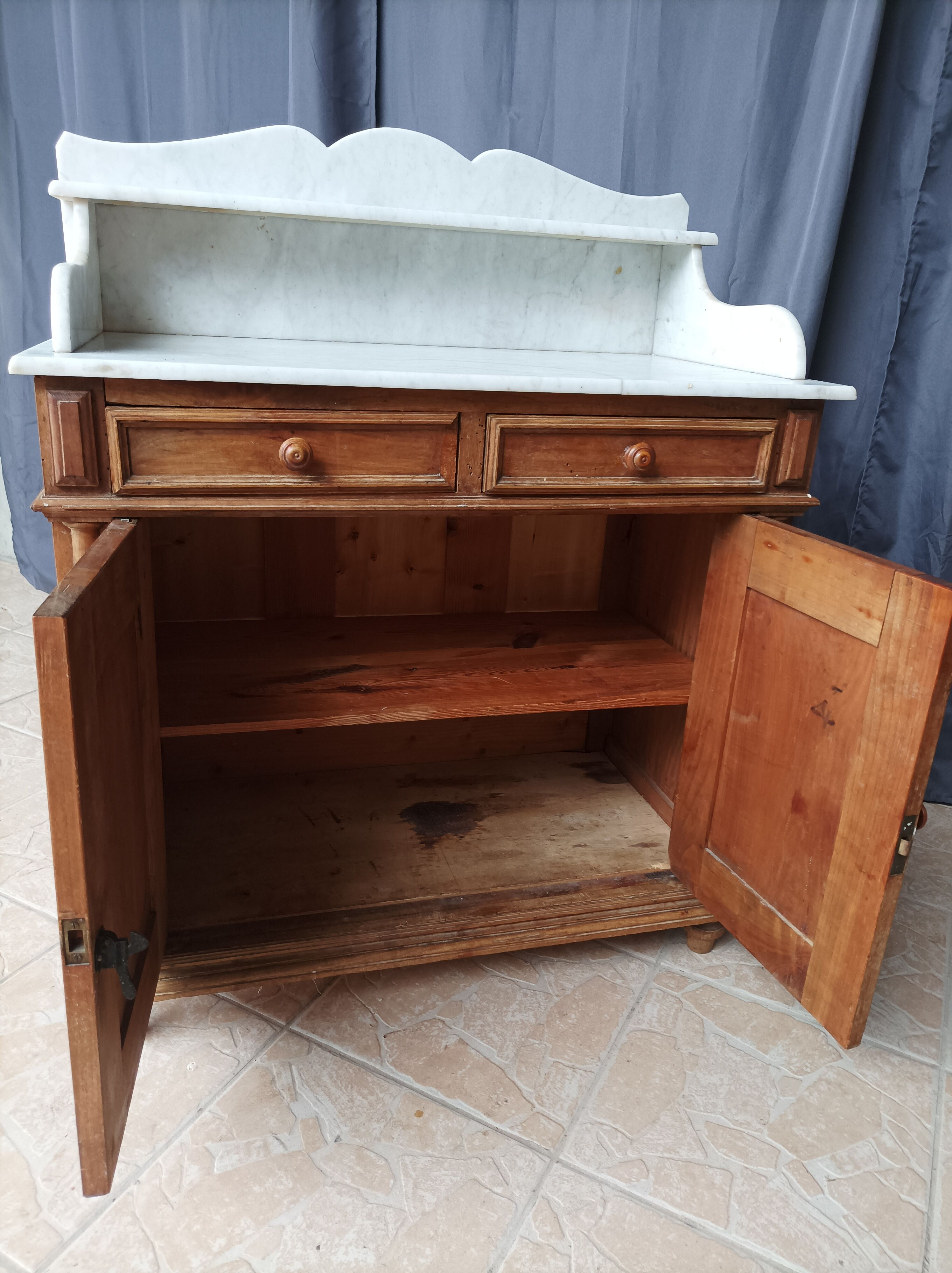 Vintage walnut vanity