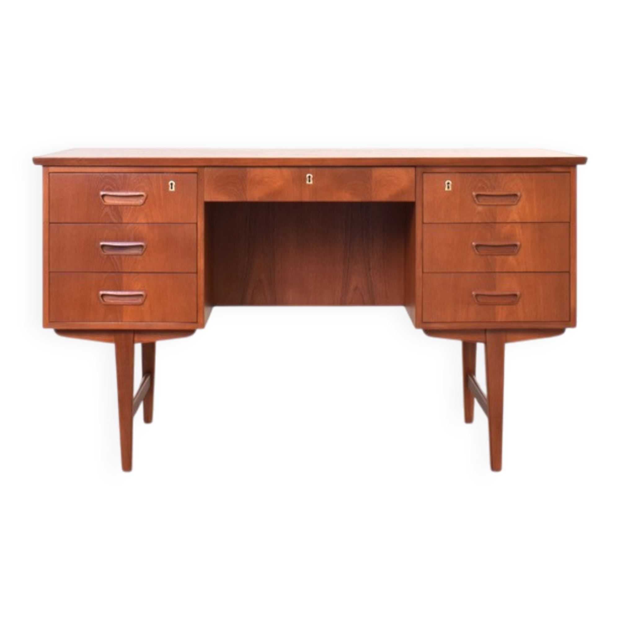 Mid-Century Modern Danish Teak Executive Desk, 1960s
