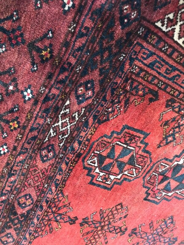 Carpet old saddle made turkmen hand 97 x 162 cm