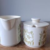 Pot à lait et confiturier Hornsea Fleur. 1970. England