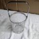 Glass and metal ice bucket