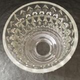 Antique globe in transparent white glass worked