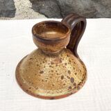 XL raw stoneware candle holder