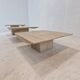 Set of 3 Italian Travertine Coffee or Side Tables, 1980s