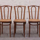 Bistrot chair in curved wood and caning