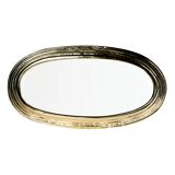Oval brass mirror