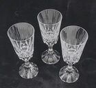 Baccarat Assas model, 3 wine glasses, crystal, signed, 17.9 cm, excellent condition.