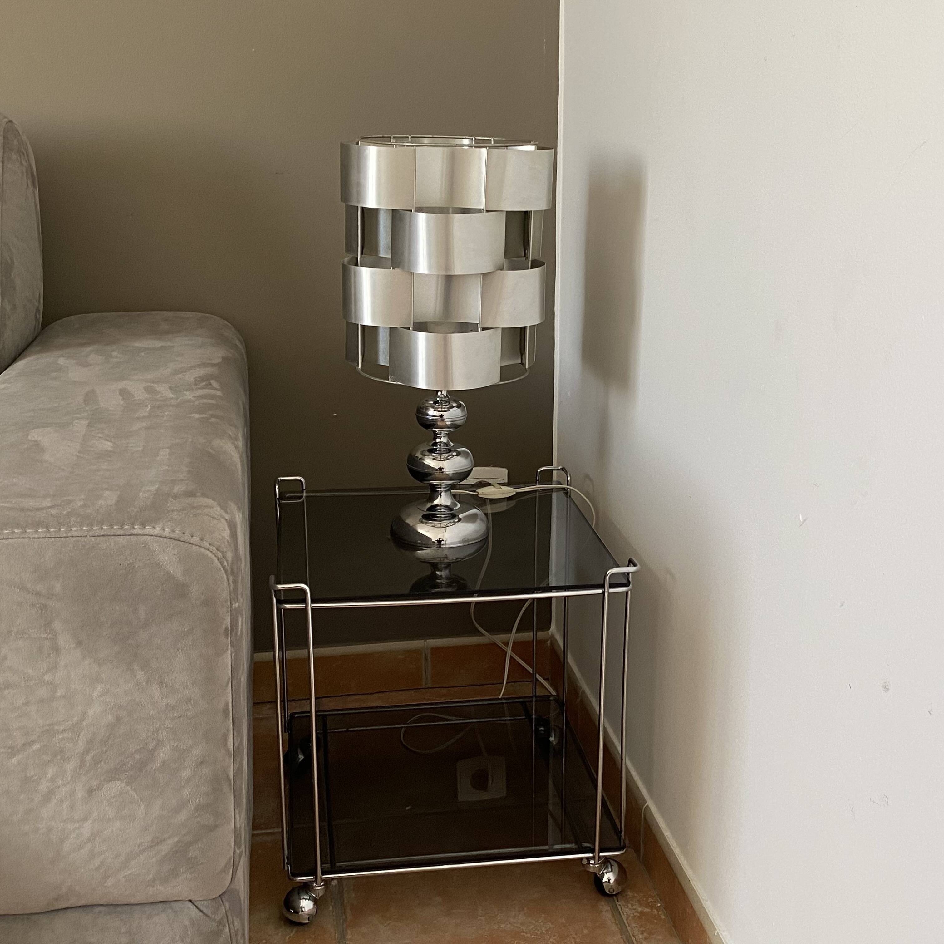 Lamp with lampshade max sauze. 1970. space age.