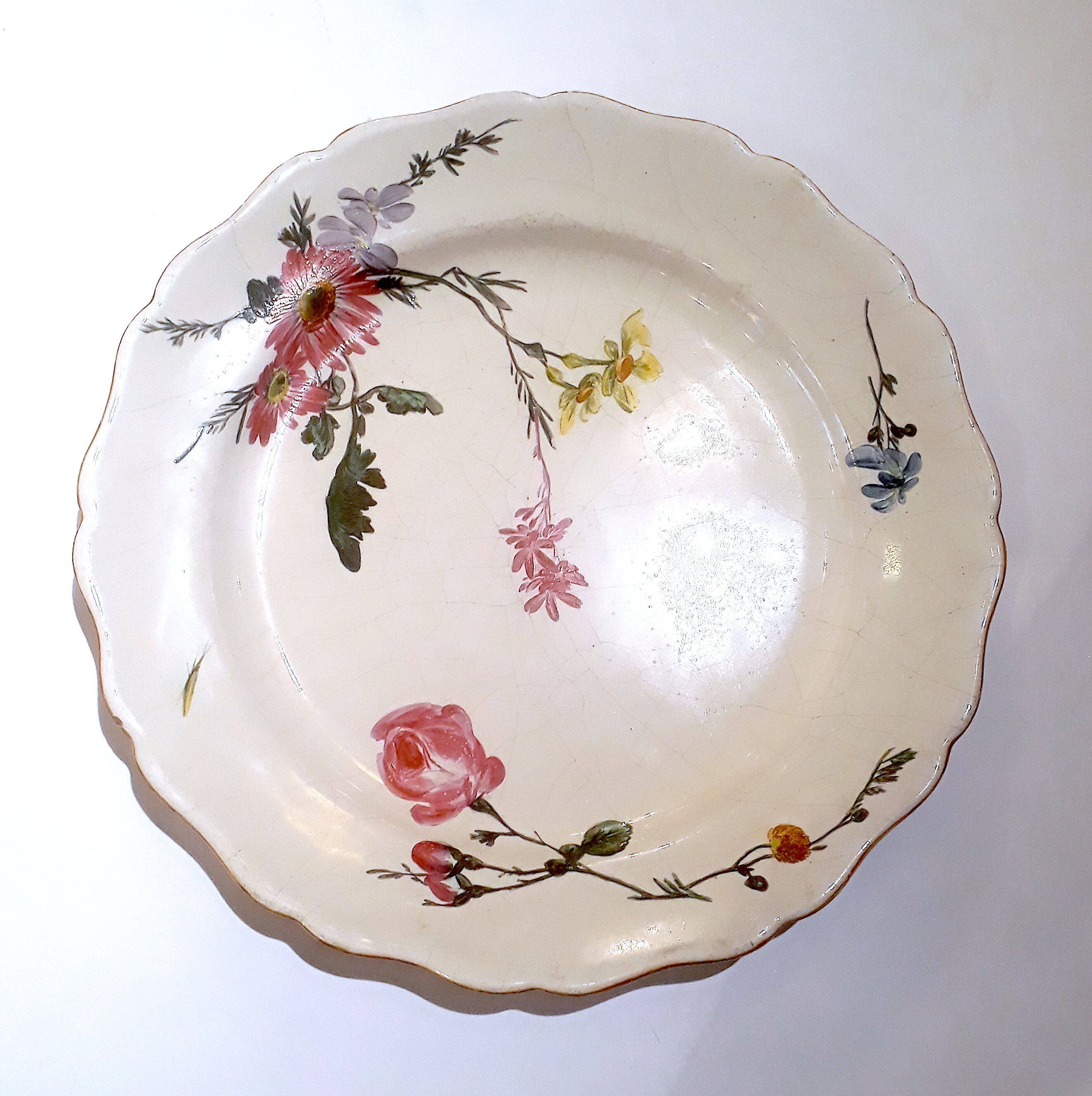 18th century Marseille earthenware plate