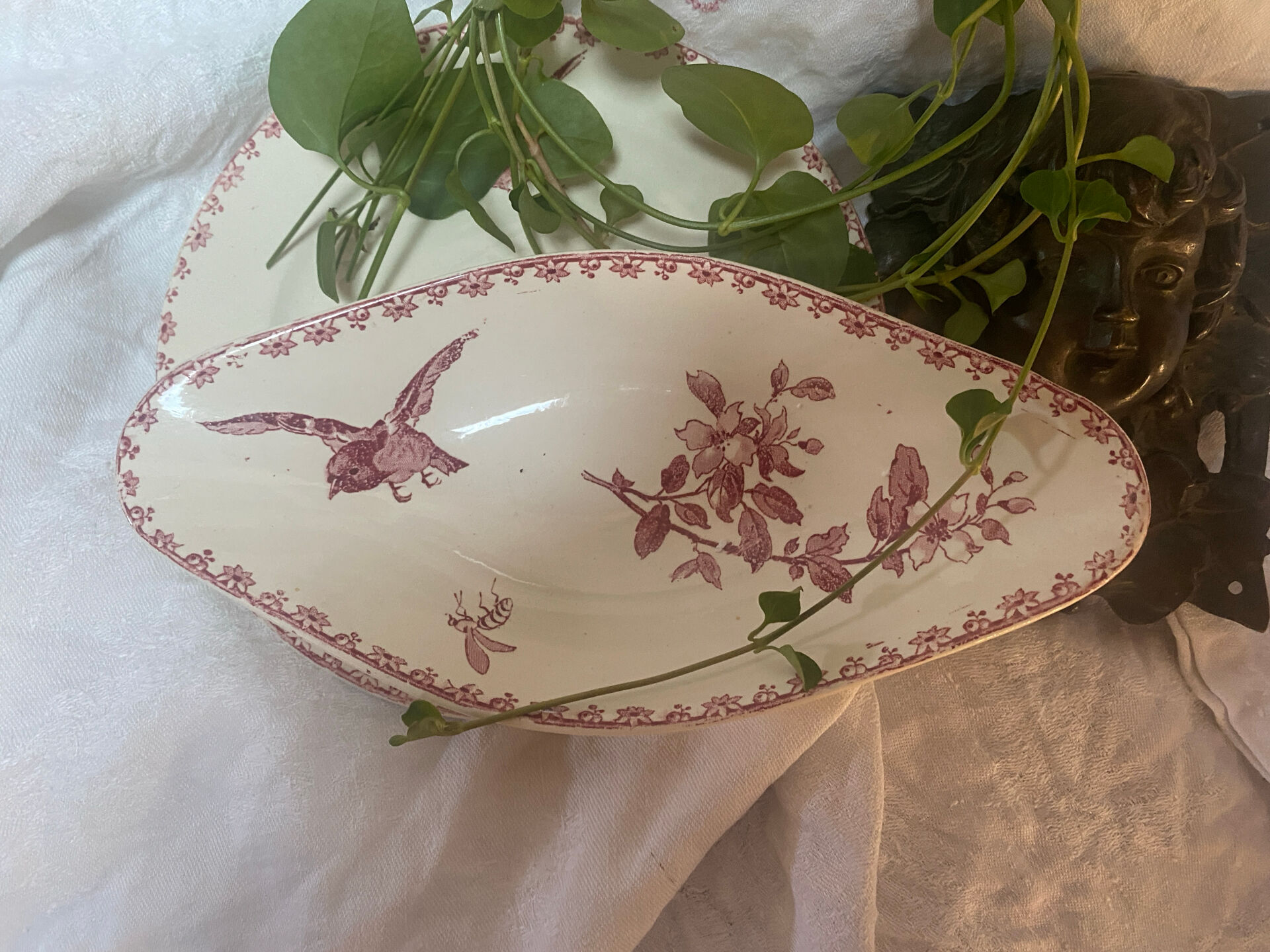 Ravier in ironstone, Favourite model from Sarreguemines.
