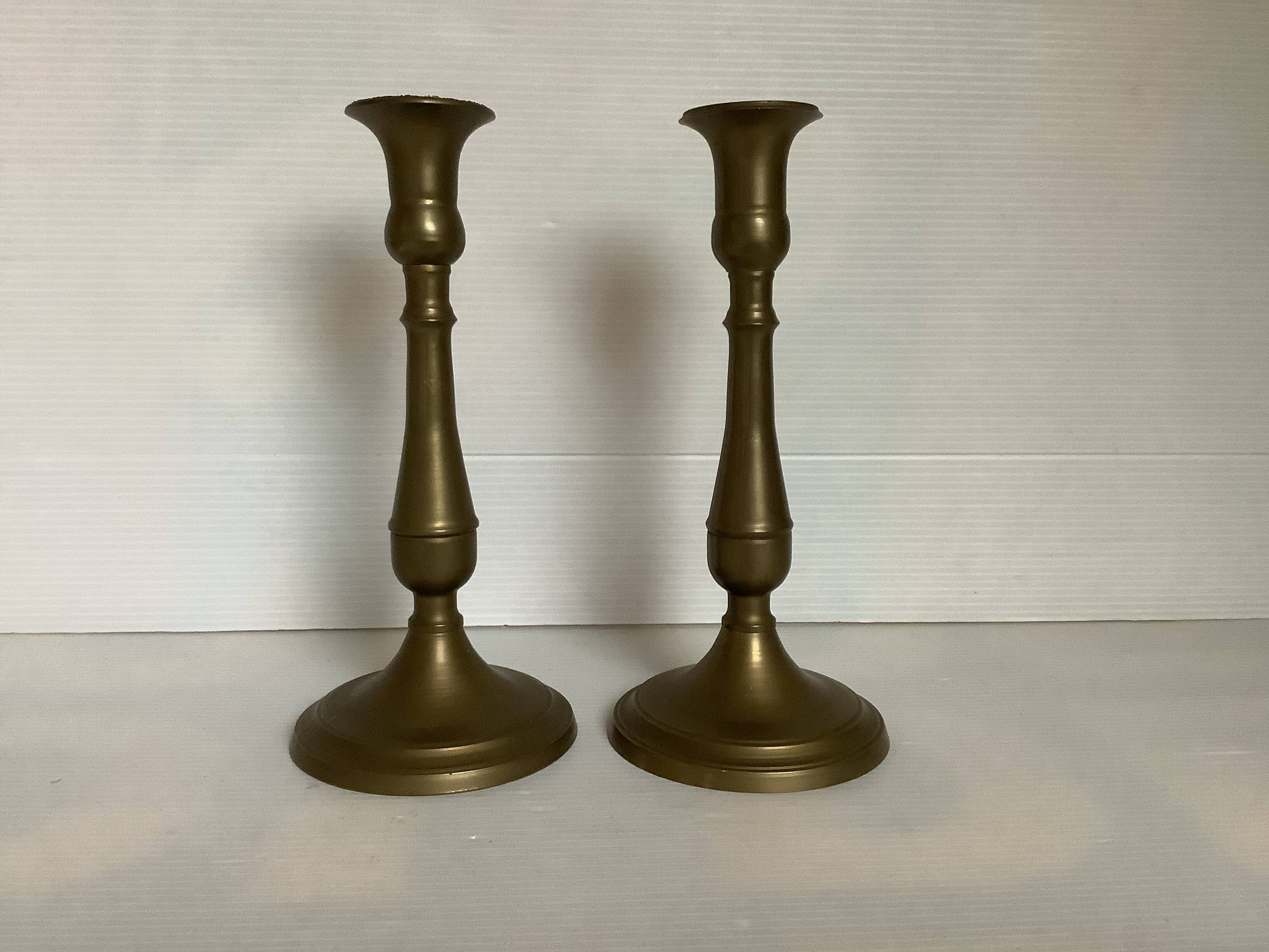 Pair of brass candlesticks