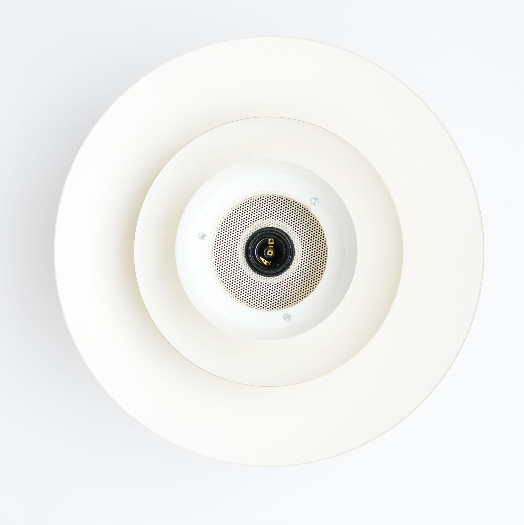 Vintage Pendant Lamp In Golden Brass, Denmark 1970s