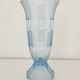 Vase art déco verre bleuté