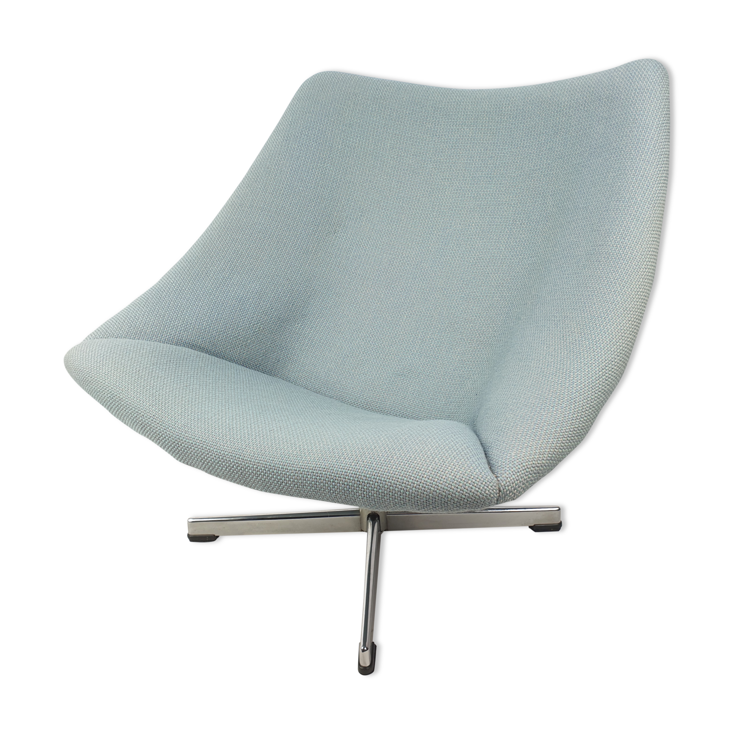 Oyster chair with cross base by Pierre Paulin for Artifort, 1965