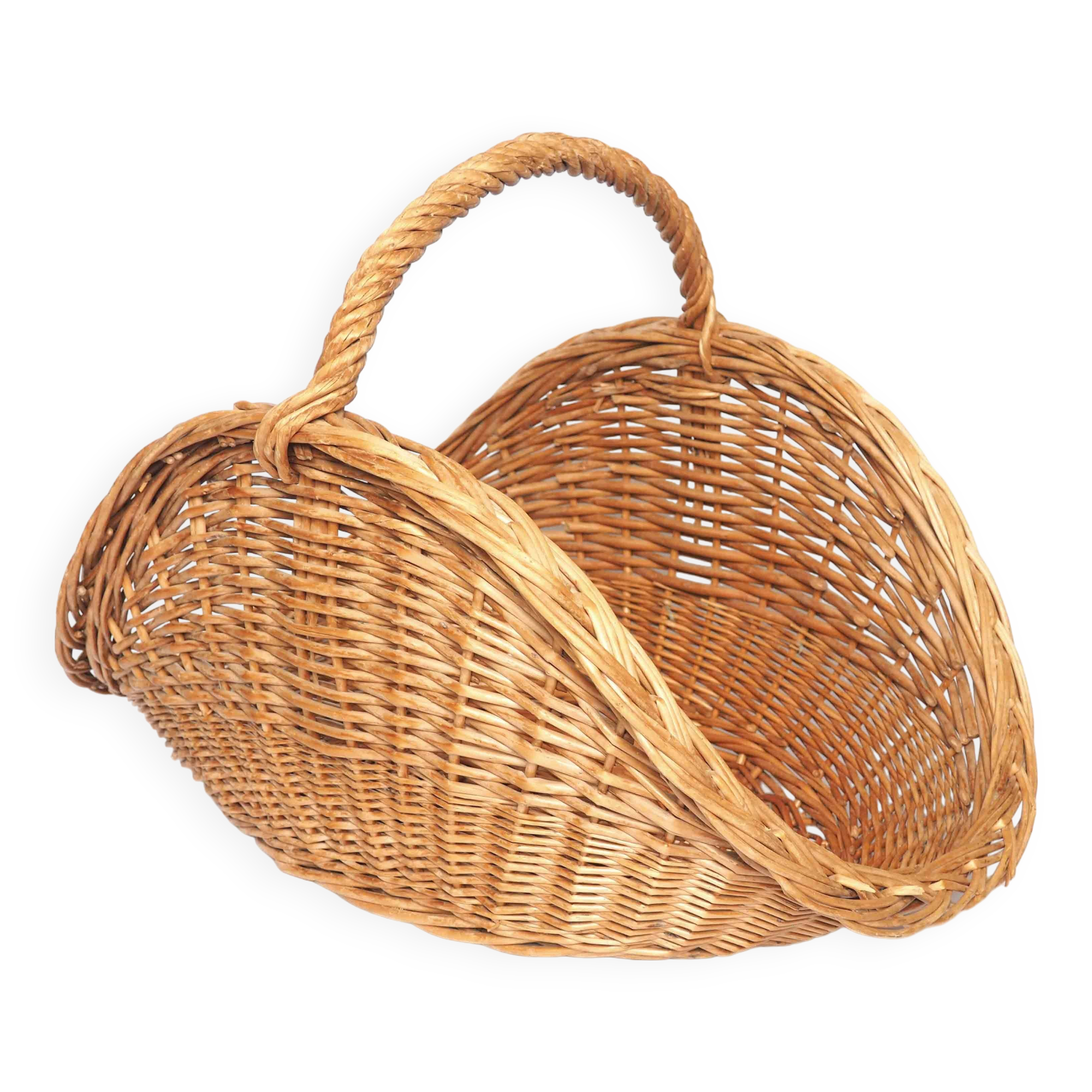 Light rattan log basket
