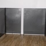Pair of trellis, vintage perforated metal screen