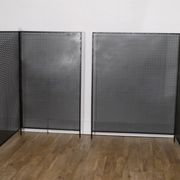 Pair of trellis, vintage perforated metal screen