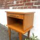 Vintage wooden bedside table / side table with tapered legs.